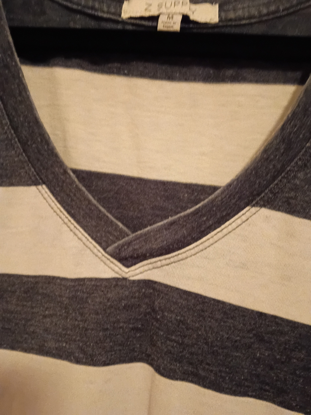 Z Supply Tamika V-Neck Knit Top - Blue/White Stripe - Picture 7 of 7